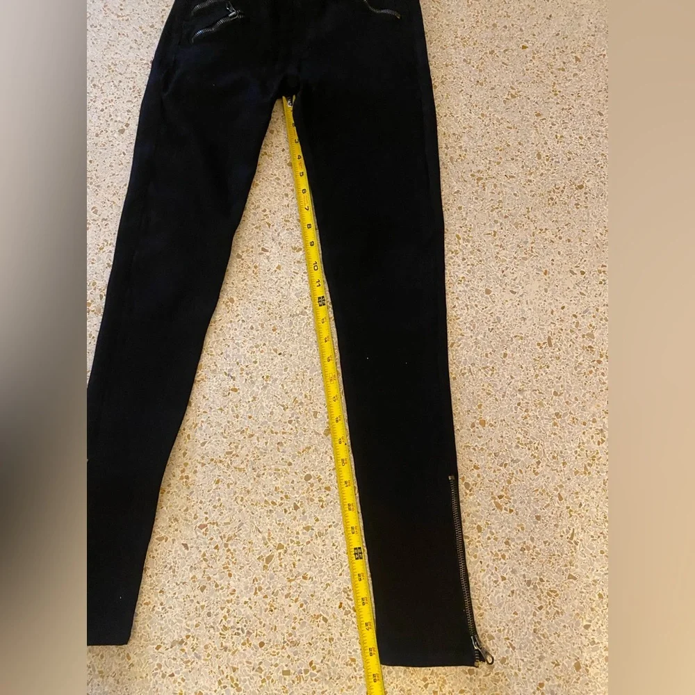 $228 Rag & Bone Zip Black Kensington Moto Jeans Size 28